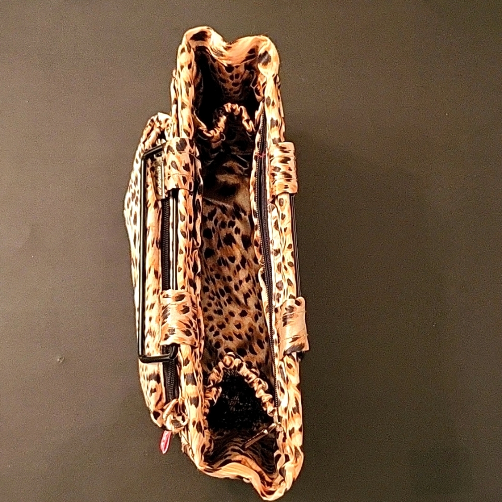 NEW Leopard Satin Purse Organizer/Insert! 13 Pockets! - Picture 5 of 8